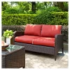 Kiawah Outdoor Wicker Loveseat Sangria - Crosley -Outdoor Furniture Store GUEST b536a6f9 736e 4a87 90e1 37b038c5e20c
