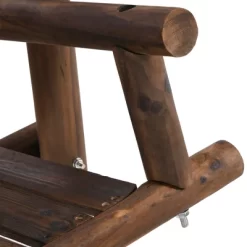 Outsunny 6.5' Outdoor Rustic Loveseat Solid Wood Natural Log Garden Swing -Outdoor Furniture Store GUEST b5cc50b4 c934 4ca4 9ee5 c48dd5825962