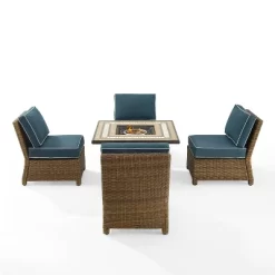 Bradenton 5pc Outdoor Wicker Armless Chair & Fire Table Set - Crosley 27 Bradenton 5pc Outdoor Wicker Armless Chair & Fire Table Set - Crosley -Outdoor Furniture Store GUEST b63af2cd 9d6f 474f bcd9 3be62b58c4ff