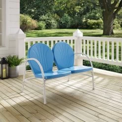 Griffith Outdoor Loveseat - Sky Blue - Crosley -Outdoor Furniture Store GUEST b6f741a6 ceda 424b 8ade 7d649bc0b51b