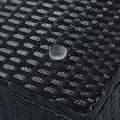 5pc Wicker Patio Sectional Seating Set With Cushions - Black/Blue - GODEER -Outdoor Furniture Store GUEST b800ba1b 7382 497a 9a8e 148a9853d0db