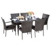 Delani 7pc Wicker Patio Dining Set - Brown - Christopher Knight Home