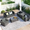 7pc Wicker Patio Seating Set With Storage Box - Gray - GODEER -Outdoor Furniture Store GUEST b92afe65 21bc 48a4 ae3d 6280614baf3a