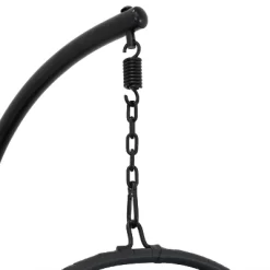 Sunnydaze Decor Sunnydaze Outdoor Resin Wicker Delaney Hanging Basket Egg Chair Swing With Cushions And Headrest - Gray - 2pc -Outdoor Furniture Store GUEST b9394b38 3ec3 4334 8d14 0980207c2ad0 1