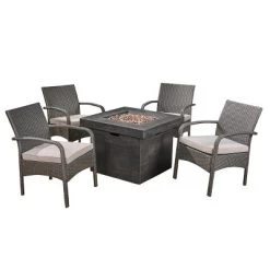 Christopher Knight Home Cordoba 5pc Iron Outdoor Patio Fire Pit Furniture Set -Outdoor Furniture Store GUEST b95929e7 eed4 4f7b b256 a059ab686b88