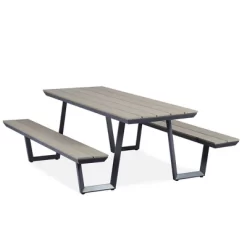 Aoodor Picnic Table Bench Set Outdoor Camping Dining Table Set With Metal Frame -Outdoor Furniture Store GUEST b9f576a3 424c 4e65 93a1 a0b99cfee6c4