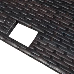 4pc Wicker Patio Sectional Seating Set With Cushions - Brown/Blue - GODEER -Outdoor Furniture Store GUEST ba10ec22 ed91 451e 9f52 18ad1f52b35d