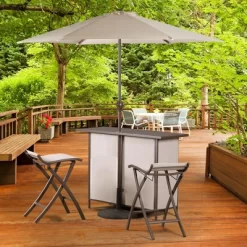 Aoodor Outdoor Furniture 2 Piece Bar High Patio Chairs - Brown -Outdoor Furniture Store GUEST ba2216ae 7973 410e b0f8 8fa549503efb