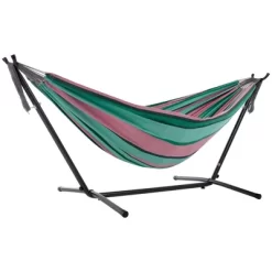 Vivere 9ft Double Cotton Hammock With Stand -Outdoor Furniture Store GUEST ba5905fb acf2 4347 9a73 e3bfdd7a4af5