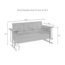 Bates Outdoor Metal Sofa Glider - Navy - Crosley -Outdoor Furniture Store GUEST bacf293b d942 4253 bcd9 dfca0a445b02