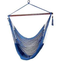 Sunnydaze Decor Sunnydaze Caribbean Style Extra Large Hanging Rope Hammock Chair Swing For Backyard And Patio -Outdoor Furniture Store GUEST bc45a620 80d0 4d57 8250 d5b4811e1a7e
