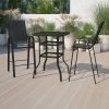Flash Furniture Outdoor Dining Set - 2-Person Bistro Set - Outdoor Glass Bar Table With All-Weather Patio Stools -Outdoor Furniture Store GUEST bd0dd762 0c89 4e86 be67 9bbca4bb74dd