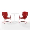 Ridgeland 3pc Outdoor Bistro Set With Table & 2 Chairs - Red - Crosley -Outdoor Furniture Store GUEST bd1b8b15 56a4 4f89 b76e 2eb96a038cbe