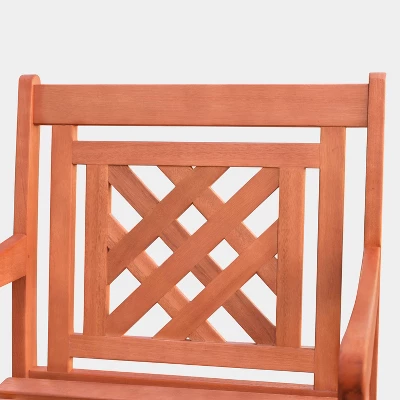 Malibu 7pc Rectangle Wood Outdoor Patio Dining Set - Tan - Vifah 6 Malibu 7pc Rectangle Wood Outdoor Patio Dining Set - Tan - Vifah - Image 4