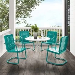 Bates 5pc Outdoor Dining Set - Turquoise - Crosley -Outdoor Furniture Store GUEST be3c5103 8527 4f2c 8f64 37b9b57f6764