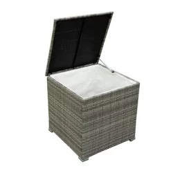 4pc Wicker Patio Seating Set With Cushions - Gray/Beige - GODEER -Outdoor Furniture Store GUEST be3f7592 f0a2 4c74 b29e c1fe35167a75 1