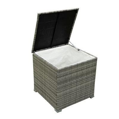 4pc Wicker Patio Sectional Seating Set With Cushions - Gray/Beige - GODEER 18 4pc Wicker Patio Sectional Seating Set With Cushions - Gray/Beige - GODEER - Image 16