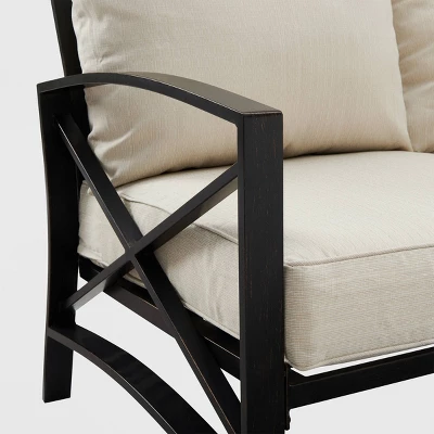 Kaplan Outdoor Metal Sofa Oil Rubbed Bronze With Cushions - Crosley 12 Kaplan Outdoor Metal Sofa Oil Rubbed Bronze With Cushions - Crosley - Image 10