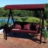 Sunnydaze Decor Sunnydaze Outdoor Deluxe 3-Person Patio Swing With Tilting Canopy Shade, Cushions And Side Tables -Outdoor Furniture Store GUEST bf84a67c b3d1 49e3 8c57 23018a8091e4