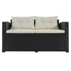 9pc Wicker Patio Sectional Seating Set With Cushions - Black/Beige - GODEER -Outdoor Furniture Store GUEST bfd65b5d 3dfb 4c8e baeb 9eea72585da7