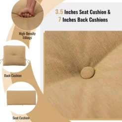 Tangkula 2-Person Outdoor Patio Glider Bench Swing Seat Bench W/ Seat & Back Cushions -Outdoor Furniture Store GUEST c1c5b32d 1d33 4d2d bec4 73d0445df18d