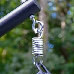 Cushioned Rattan Wicker Hanging Chair With Stand - Blue - Algoma -Outdoor Furniture Store GUEST c26db396 9ec9 4733 bf7f 94cdb55301a7