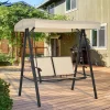 Outsunny 2-Person Patio Swings With Canopy, Outdoor Canopy Swing With Adjustable Shade, Breathable Mesh Seats And Steel Frame For Garden, Poolside, Backyard -Outdoor Furniture Store GUEST c2bef8d0 0aca 4113 af7f 3ccc997b0b17