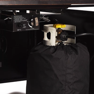 5pc Outdoor Dining Set With 42" Aluminum Square Medallion Design Fire Table & Deep Seating Swivel Rocking Chairs - Oakland Living 11 5pc Outdoor Dining Set With 42" Aluminum Square Medallion Design Fire Table & Deep Seating Swivel Rocking Chairs - Oakland Living - Image 9