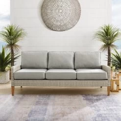 Capella Outdoor Wicker Sofa - Gray/Acorn - Crosley -Outdoor Furniture Store GUEST c394e91d bd76 44e3 8dcc ad533667a0b3