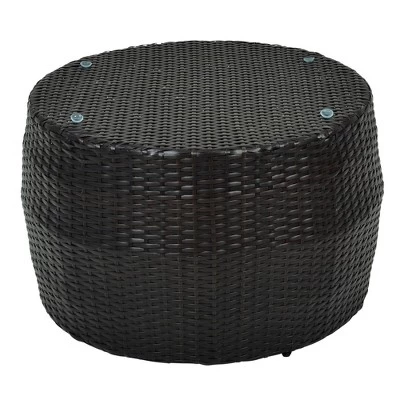 4pc Wicker Half-Moon Patio Set With Cushions - Brown/Beige - GODEER 13 4pc Wicker Half-Moon Patio Set With Cushions - Brown/Beige - GODEER - Image 11