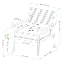 Saracina Home Mid-Century Modern Slatted Outdoor Acacia Arm Chair -Outdoor Furniture Store GUEST c5373106 fe50 4bc9 a5c2 413de41b73ee