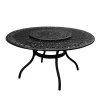 7pc Patio Dining Set With 59" Modern Ornate Outdoor Mesh Aluminum Round Table & Checker Chairs - Black - Oakland Living -Outdoor Furniture Store GUEST c6162398 2633 446f 8e2f 7376eca8ed23