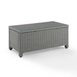 Bradenton Outdoor Wicker Glass Top Coffee Table - Crosley -Outdoor Furniture Store GUEST c6cfbda6 1709 4111 91ce 523c3fbb827f
