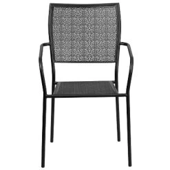 Flash Furniture Commercial Grade Indoor-Outdoor Steel Patio Arm Chair With Square Back -Outdoor Furniture Store GUEST c714b980 f83b 46b3 a73b 3aa5eeb445c9