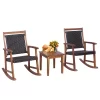 Costway 3PCS Patio Rattan Rocking Chair Bistro Set Acacia Wood Frame Armrest -Outdoor Furniture Store GUEST c889b5d4 b4b4 4cec b8b8 fb458e361c52