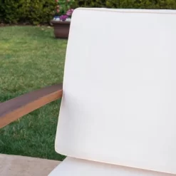 Perla 9pc Acacia Wood Patio Conversation Set - Teak/Cream - Christopher Knight Home -Outdoor Furniture Store GUEST c8f64f7c 11a4 4bbd 849e d4f40e78c627