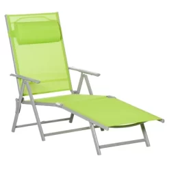 Outsunny Steel Fabric Outdoor Folding Chaise Lounge Chair Recliner With Portable Design & 7 Adjustable Backrest Positions -Outdoor Furniture Store GUEST c9463b39 b397 42a9 acd7 876c3631d86d
