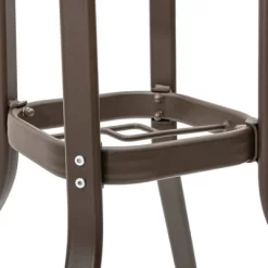 Square Patio Bar Height Table With Tempered Glass Top & Umbrella Hole - Brown - Crestlive Products -Outdoor Furniture Store GUEST ca69816e e7af 4024 a803 c53f1fc3a9e3