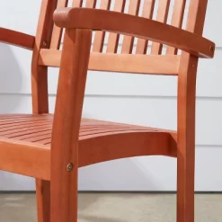 Azen 5pc Outdoor Dylan Coastal Eucalyptus Hardwood Dining Set Red Brown -Outdoor Furniture Store GUEST cac49fd0 815c 4442 8751 182678c99271