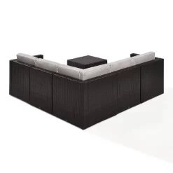 Palm Harbor 6pc Outdoor Wicker Sectional Set - Gray - Crosley -Outdoor Furniture Store GUEST cb1bba82 da4d 4967 a881 0aa1d788b0e8