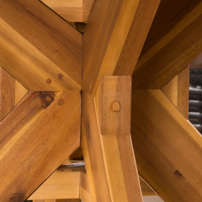 Natividad 5pc Acacia & Wicker Dining Set - Teak/Brown - Christopher Knight Home 5 Natividad 5pc Acacia & Wicker Dining Set - Teak/Brown - Christopher Knight Home - Image 3