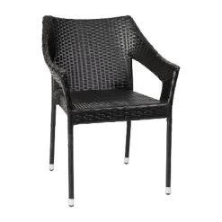 Flash Furniture Ethan Commercial Grade Stacking Patio Chair, All Weather PE Rattan Wicker Patio Dining Chair -Outdoor Furniture Store GUEST cbe8cec9 ec63 4926 b54f d7751ecba7b4