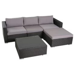Santa Rosa 5pc Wicker Patio Seating Sectional Set With Cushions - Gray With Silver Gray Cushions - Christopher Knight Home 6 Santa Rosa 5pc Wicker Patio Seating Sectional Set With Cushions - Gray With Silver Gray Cushions - Christopher Knight Home -Outdoor Furniture Store GUEST cbec8234 557f 4ada b780 cdde9d08091f