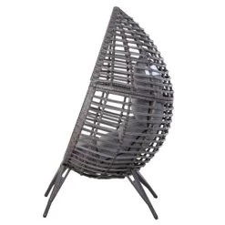 Outsunny Patio Wicker Lounge Chair With Soft Cushion, Outdoor/Indoor PE Rattan Egg Teardrop Cuddle Chair With Height Adjustable Knob For Backyard Garden Lawn Living Room -Outdoor Furniture Store GUEST ccef2e9a e429 4115 b9dc 45329eeadb0f