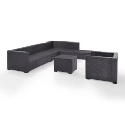 Biscayne 6pc Outdoor Wicker Sectional Set - Mist - Crosley -Outdoor Furniture Store GUEST ccf782ea 1727 4a5a a875 4554b588905d