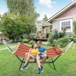 Costway 2-Person Hammock Stand Heavy-Duty Frame Storage Bag Included 450 LBS Capacity -Outdoor Furniture Store GUEST cd72aa8c da46 4c7e 8523 4cb2393d95cb