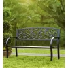 Evergreen Hummingbird Metal Garden Bench - Black -Outdoor Furniture Store GUEST cdc19fe3 a3db 46d6 a0fb 9072d52e2738
