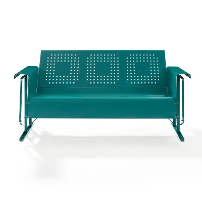 Bates Outdoor Sofa Glider - Turquoise - Crosley 8 Bates Outdoor Sofa Glider - Turquoise - Crosley - Image 6