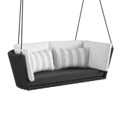 Sally Loveseat Swing With Cushion - Gray/Black - Novogratz 11 Sally Loveseat Swing With Cushion - Gray/Black - Novogratz -Outdoor Furniture Store GUEST cf288900 8817 47a9 86ac 1a46d70daa5e