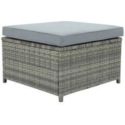 4pc Outdoor Wicker Conversation Sectional Set With Cushions - Gray - GODEER -Outdoor Furniture Store GUEST cf8d11a1 a6ee 40eb a828 c1ecc41bb520